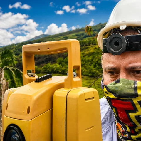 Trabajo topográfico en campo en Fusagasugá y la región del Sumapaz
